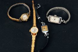 A good vintage ladies Art Deco Roamer cocktail watch on leather strap together with a Everite 17