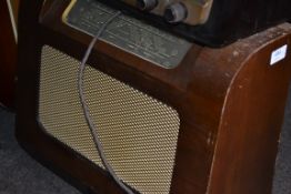 Two vintage radios to include a Phillips bakelite radio and Ferguson radio.