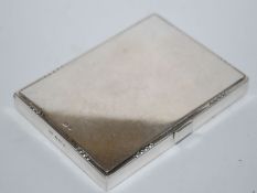 A stunning 1930's Art Deco Georg Jensen 925 sterling cigarette case with import marks for 1936.