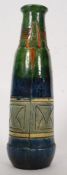 A 20th century cylindrical  tube lined secessionist Art Nouveau vase of tapering form with