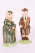 2x Beswick figurines; ECF8 The Lady Pig, and ECF4 Gentleman Pig. Both with Beswick marks to base.