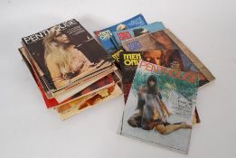 A collection of 20th century pornographic magazines to include Club International, Knave, Penthouse,
