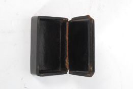 A 19th century papier mache snuff box ha