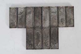 A set of ten Chinese horoscope tablets.