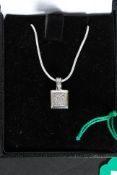 A White Gold and Diamond pendant necklac