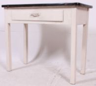 A 1950's vintage enamel metal and wooden