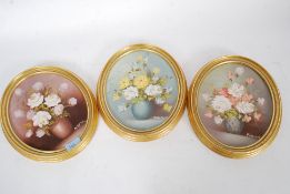 A 20th century set of three still life o