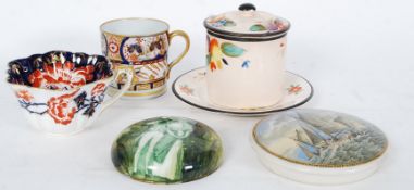 A mixed lot of china to include two pot