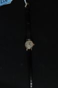 A ladies 9ct Omega gold wristwatch compl