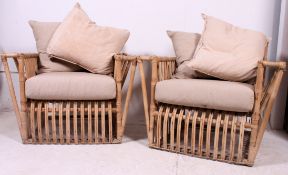 A pair of contemporary large  oversized