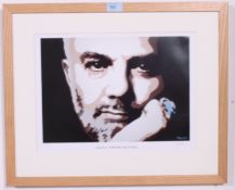 A signed framed and glazed picture of Jo