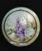 A silver and enamel ladies engine turned