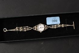 A Silver Moon 925 silver watch, in the o