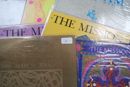 A collection of vinyl records to include