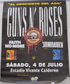 POSTER: An original Guns N Roses tour po