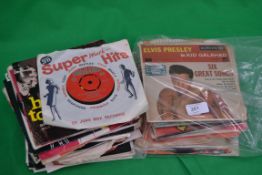 A collection of vinyl singles  45's from
