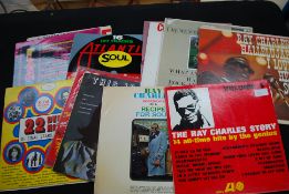 A collection of vinyl reords to include