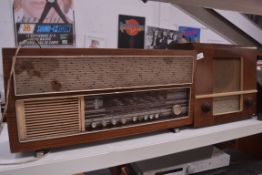 Two vintage retro valve radios.  One tho