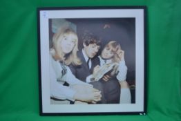 A large framed photograph of Paul McCartney & Schoolgirls: 60cm x 60cm