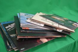 A collection of vinyl records to include