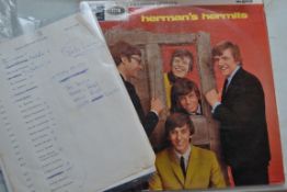 MEMORABILIA: A collection of paperwork relating to the 1966 Herman's Hermits & The Animals concert