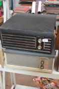 2 vintage retro record players. A Transi