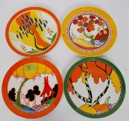 A set of 4 Clarice Cliff collectors plates by Wedgwood to include Honolulu,
