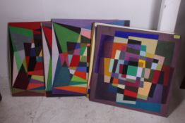 Douglas Herbert Courtenay Auburn  (1916 - 2000) A collection of 10 geometric abstract oil on board
