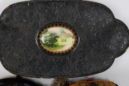 2 vintage 20th century ladies handbag to include a resin set clasp bag with sequin finish along