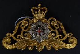 A Victorian Life Guards Coldstream guards large officers cartouche box plaque / buckle with the