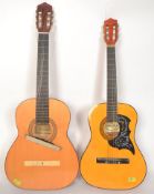 A vintage Palma Spanish acoustic guitar together with another ( see illustration)