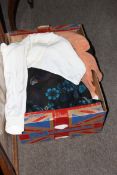 VINTAGE CLOTHING; A large quantity (2x boxes) of assorted vintage ladies clothing - 1970's onwards,