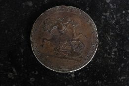A George III silver crown dated 1820