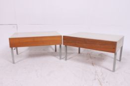 A pair of original 1960's retro Opus 22 bedside cabinets by Stag furniture.