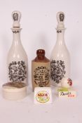 A collection of Breweriana to include a Becks Beer menu holder, Skol menu holder,