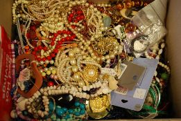 A collection of costume jewellery to include bracelets,