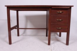 A vintage Air Ministry style clerks office desk with pedestal drawers and open kneehole recess