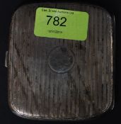 A silver hallmarked Mappin & Webb cigarette case bearing Birmingham hallmarks for 1943