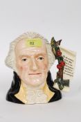 A Royal Doulton large sized Toby character jug - George Washington Model No D6965 being stamped to