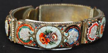 A good mid century micro mosaic glass bracelet,