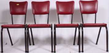 A set of 4 retro 1960's stacking vintage hall chairs.