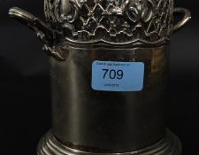 An Edwardian silver plate wine cooler by Martin Hall & Co, Sheffield.