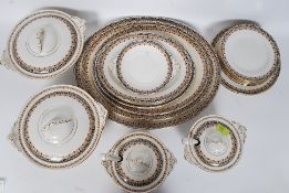 A good part Burleigh Ware dinner service comprising of tureens, meat plates,