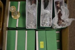 A collection of 50x agate made table vases, each within an original presentation box (bar one).