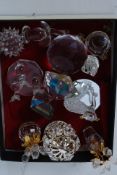 A small collection of decorative ornamental crystals