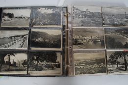 Postcards; Vintage collection of Spain in large black folder.