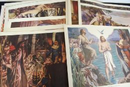 A collection of MacMillan 1950's School posters - Religious Series.