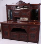 An impressive Victorian large mahogany mirror back sideboard.