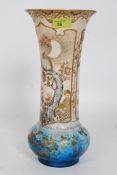 Large Japanese Satsuma vase, with early repair,