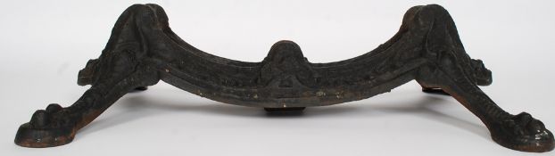 A decorative vintage / Victorian style cast iron Bicycle Rack stand finished in black